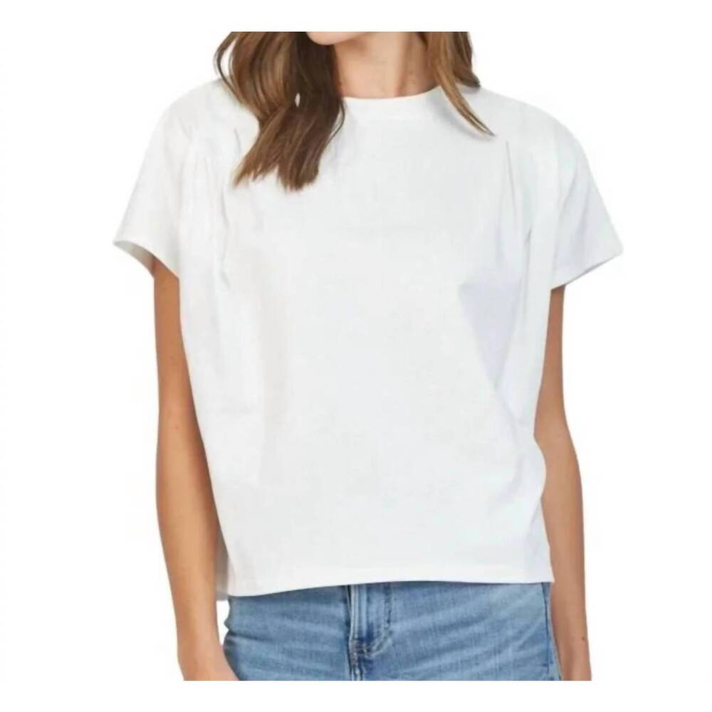 NEW FATE BY LFD pintuck detail top in off white